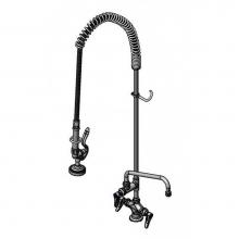 T&S Brass B-0113-ADF10 - EasyInstall Pre-Rinse, Single Hole Base, 10'' Add-On Faucet, 18'' Flex Lines