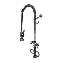 T&S Brass B-0113-BT - EasyInstall Pre-Rinse, Spring Action, Single Hole Base, Hoses w/ 1/2'' BSPT Inlet Adapte