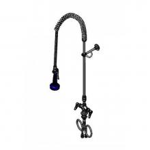 T&S Brass B-0113-V-B08 - EasyInstall Pre-Rinse, Spring Action, Single Hole Base, Flex Lines, VB ON HOSE, B-0108, WB