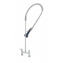 T&S Brass B-0123-08C - Pre-Rinse Unit: 8'' Deck Mount Base, 1/2''NPT Female Inlets, 24'' Ri