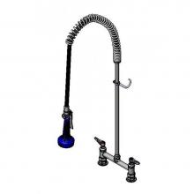 T&S Brass B-0123-08 - 8''c/c Deck Mount Pre-Rinse w/ 1/2''NPT Female Inlets,24''Riser,1.07