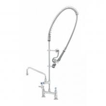 T&S Brass B-0123-12-CR-BC - Pre-Rinse Unit: 8'' Deck Mount, Ceramas, ADF, 12'' Swing Nozzle, B-0107-C, 6&a