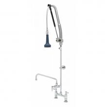 T&S Brass B-0123-12CRB8TP - Pull-Down PRU w/ 12'' ADF, Cerama Cartridges, Lever Handles & Wall Bracket