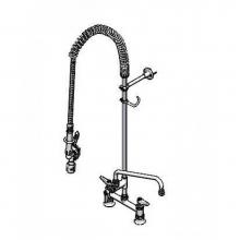 T&S Brass B-0123-12V15-BC - EasyInstall Pre-Rinse, Deck Mount Base, 8'' Centers, 12'' Add-On Fct w/ 1.5 GP