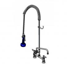 T&S Brass B-0123-A12-08 - EasyInstall Pre-Rinse, Spring Action, Deck Mount, 8'' Centers, 12'' Add-On Fau