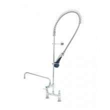 T&S Brass B-0123-A12-B08 - EasyInstall Pre-Rinse, Spring Action, Deck Mount, 8'' Centers, 12'' Add-On, Wa