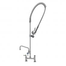 T&S Brass B-0123-ADF08-B - EasyInstall Pre-Rinse, 8'' Deck Mount Base, Add-On Faucet w/ 8'' Swing Nozzle,