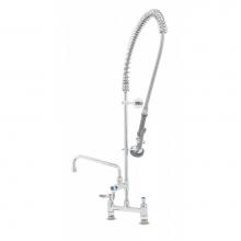 T&S Brass B-0123-ADF10-B - EasyInstall Pre-Rinse, Deck Mount Base, 8'' Centers, 10'' Add-On Faucet, Wall