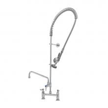 T&S Brass B-0123-ADF12-B - EasyInstall Pre-Rinse, Deck Mount Base, 8'' Centers, 12'' Add-On Faucet, 6&apo