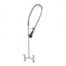 T&S Brass B-0123-B08C - Pre-Rinse Unit: 8'' Deck Mount Base, 1/2''NPT Female Inlets, Low-Flow Spray Va