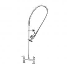 T&S Brass B-0123-B - EasyInstall Pre-Rinse, Spring Action, Deck Mount Base, 8'' Centers, Wall Bracket