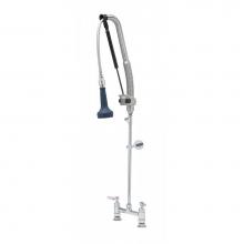 T&S Brass B-0123-CR-B8TP - Pull-Down PRU w/ Cerama Cartridges, Lever Handles & Wall Bracket