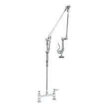 T&S Brass B-0124 - Pre-Rinse, Roto-Flex Design, Deck Mount Base, 8'' Centers, 42'' Overall Height