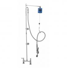 T&S Brass B-0128-VB - Pre-Rinse, Balancer, Deck Mount Base, 8'' Centers, Low Flow Valve, 2 Wall Brkt's, V