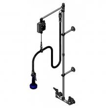 T&S Brass B-0129-VB-08 - Pre-Rinse, Balancer,8'' Wall Mount Base, 1.07 GPM Valve, 2 Wall Brkt's, VB Hose