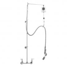 T&S Brass B-0129 - Pre-Rinse, Balancer, Wall Mount Base, 8'' Centers, Angled Low Flow Valve, 2 Wall Brkt&ap