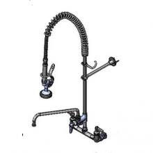T&S Brass B-0133-01-36H - Pre-Rinse: 8'' Wall Mount, 36'' Hose, 00CC Inlets, 14'' Swing Nozzle