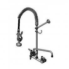 T&S Brass B-0133-01-36H - Pre-Rinse: 8'' Wall Mount, 36'' Hose, 00CC Inlets, 14'' Swing Nozzle