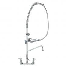 T&S Brass B-0133-01 - EasyInstall Pre-Rinse Unit, 8'' Wall Mount, Add-On Faucet w/ 14'' Swing Nozzle