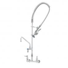 T&S Brass B-0133-063X - Pre-Rinse Unit: Wall Mount, 8'' Centers, 14'' Add-On Faucet, Vacuum Breaker, B