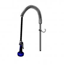 T&S Brass B-0133-08C-LB - Pre-Rinse Unit: 44'' Flex Hose, B-0108-C Spray Valve, Spring, 18'' Riser (Less