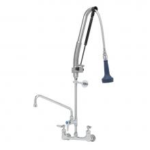 T&S Brass B-0133-12-CRB8P - Pull-Down PRU w/ 12'' ADF, Cerama Cartridges, Lever Handles & Wall Bracket