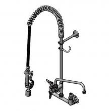 T&S Brass B-0133-12-CRBJ - EasyInstall Pre-Rinse, 8'' Wall Mount, Ceramas, 12'' Add-On Faucet, B-0107-J,