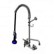 T&S Brass B-0133-12ACB8ST - Pre-Rinse: 8'' Wall Mount, Ceramas, ADF 12'' Nozzle, 2.2 GPM VR Aerator, B-010