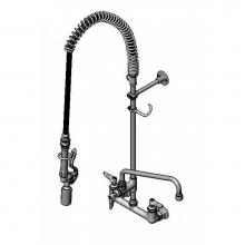 T&S Brass B-0133-12ACBJST - Pre-Rinse: 8'' Wall Mount, Ceramas, ADF 12'' Nozzle, 2.2 GPM VR Aerator, B-010