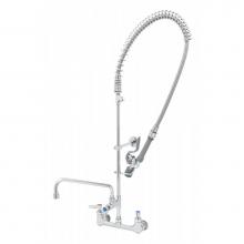 T&S Brass B-0133-12ACBJST - Pre-Rinse: 8'' Wall Mount, Ceramas, ADF 12'' Nozzle, 2.2 GPM VR Aerator, B-010