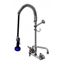 T&S Brass B-0133-12ACRB8T - Pre-Rinse: 8'' Wall Mount, Ceramas, ADF 12'' Nozzle, 2.2 GPM VR Aerator, B-010