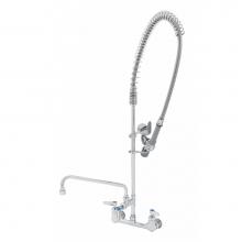 T&S Brass B-0133-12CRBCF1 - Pre-Rinse Unit, Ceramas, 12'' Swing Nozzle, 1.0 GPM VR Aerator, B-0107-C, Wall Bracket