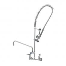 T&S Brass B-0133-14-CR-B - EasyInstall Pre-Rinse, 8'' Wall Mount, Ceramas, 14'' Add-On Faucet, 6'&ap