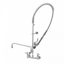 T&S Brass B-0133-14CRQJST - EasyInstall Pre-Rinse, 8'' Wall Mount Base, Ceramas, 14'' ADF Nozzle, B-0107-J