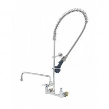 T&S Brass B-0133-16-B08EL - EasyInstall Pre-Rinse, Spring Action, 8'' Wall Mount, 16'' Add-On, Wall Bracke