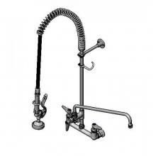 T&S Brass B-0133-18-CRBEK - Pre-Rinse Unit: 8'' Wall Mount Base, B-0157-CR Add-On Faucet, B-0230-K Elbow Kit