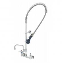 T&S Brass B-0133-A06-B08C - EasyInstall Pre-Rinse, Spring Action, 8'' Wall Mount, 6'' Add-On Fct, Wall Bra