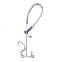 T&S Brass B-0133-A08-B08C - EasyInstall Pre-Rinse, Spring Action, 8'' Wall Mount Base, 8'' Add-On, Wall Br