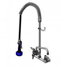 T&S Brass B-0133-A10-08 - EasyInstall Pre-Rinse, Spring Action, Wall Mount Base, 8'' Centers, 10'' Add-O