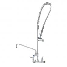 T&S Brass B-0133-A14-CCB - EasyInstall Pre-Rinse, Spring Action, 8'' Wall Mount w/ 14'' Add-On Fct, Wall