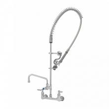 T&S Brass B-0133-ADF08-BC - Pre-Rinse Unit: 8'' Wall Mount, Add-On Fct & 8'' Swing Nozzle, B-0107-C, W