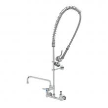 T&S Brass B-0133-ADF10-B - EasyInstall Pre-Rinse, Spring Action, 8'' Wall Mount Base, 10'' Add-On Faucet,