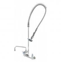 T&S Brass B-0133-ADF10 - EasyInstall Pre-Rinse Unit: 8'' Wall Mount, Spring Action, Add-On Faucet, 10''