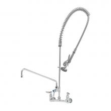 T&S Brass B-0133-ADF16-B - EasyInstall Pre-Rinse Unit: 8'' Wall Mount, Add-On Faucet, 16'' Swing Nozzle,