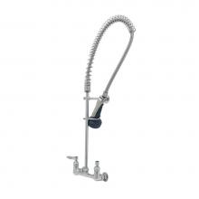 T&S Brass B-0133-B08C - EasyInstall Pre-Rinse: 8'' Wall Mount, B-0108-C Spray Valve, 1/2'' NPT Female