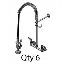 T&S Brass B-0133-B9M - EasyInstall Pre-Rinse, Spring Action, Wall Mount Base, 8'' Centers, 9'' Wall B