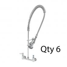 T&S Brass B-0133-CCB-M - EasyInstall Pre-Rinse, Wall Mount, 8'' C/C, 1/2'' NPT Male Inlets, Wall Brkt (