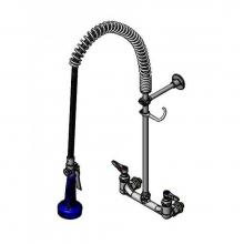 T&S Brass B-0133-CCB08C - EasyInstall Pre-Rinse, Spring Action, Wall Mount, 8'' C/C, 1/2'' NPT Male Inle