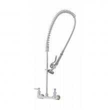 T&S Brass B-0133-CR - EasyInstall Pre-Rinse, Spring Action, Wall Mount Base, 8'' Centers, Cerama Cartridges