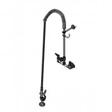 T&S Brass B-0133-V-B-68H - EasyInstall PRU: 8'' Wall Mount w/ 68'' Flex Hose, Vacuum Breaker, & B-010